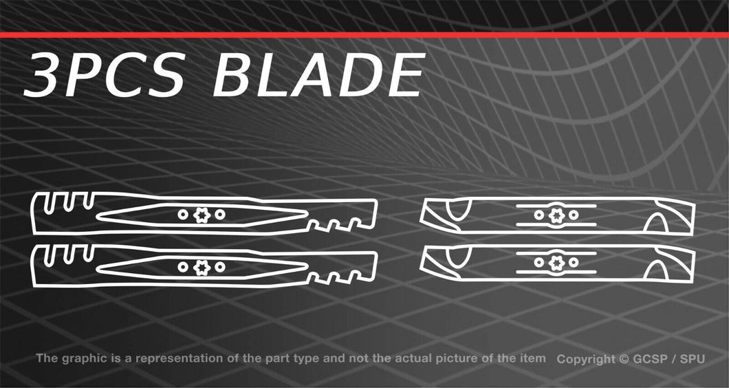 3PCS Blade For Craftsman Z6600 Zero Turn Mower